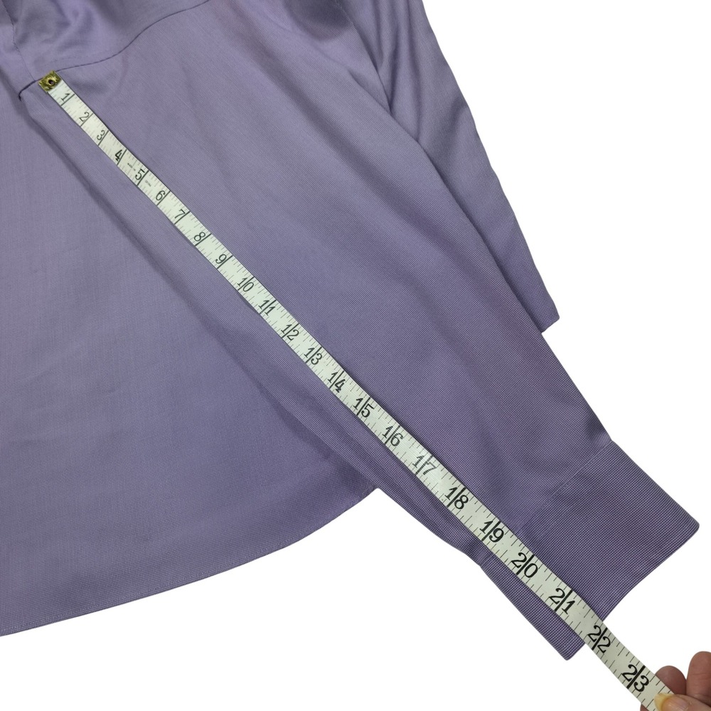 Jos.‎ A. Bank Traveler's Collection Purple Cotton Dress Shirt Mens 16-32 - Picture 4 of 7